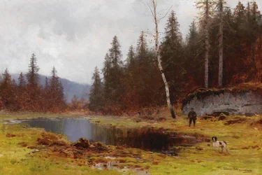 Jäger am Teich